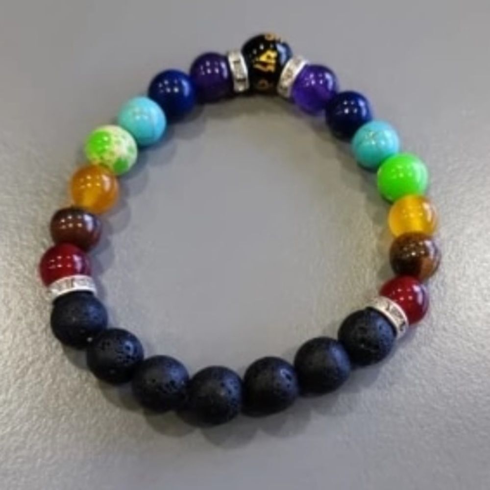 Chakra essential oil diffuser bracelet - Picture 6 of 8